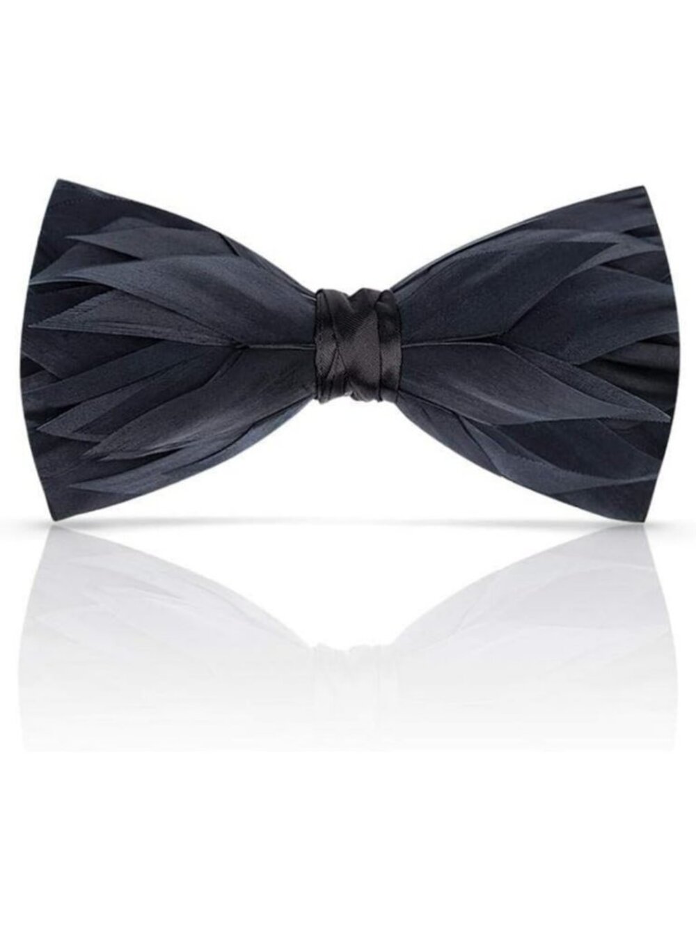Elegant Handmade Pre-Tied Feather Bow Ties for Men - Luxury Wedding Tuxedo